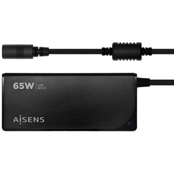 CARGADOR PORTATIL AISENS 65W AUTOMATICO + 9 CONECTORES + USB-A