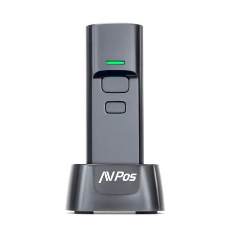 LECTOR AVPOS CODIGOS PORTATIL 2D + QR BT03 WIRELESS 2.4 + BLUETOOTH + BASE