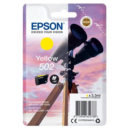 TINTA EPSON C13T02V44020 YELLOW T02V4 502