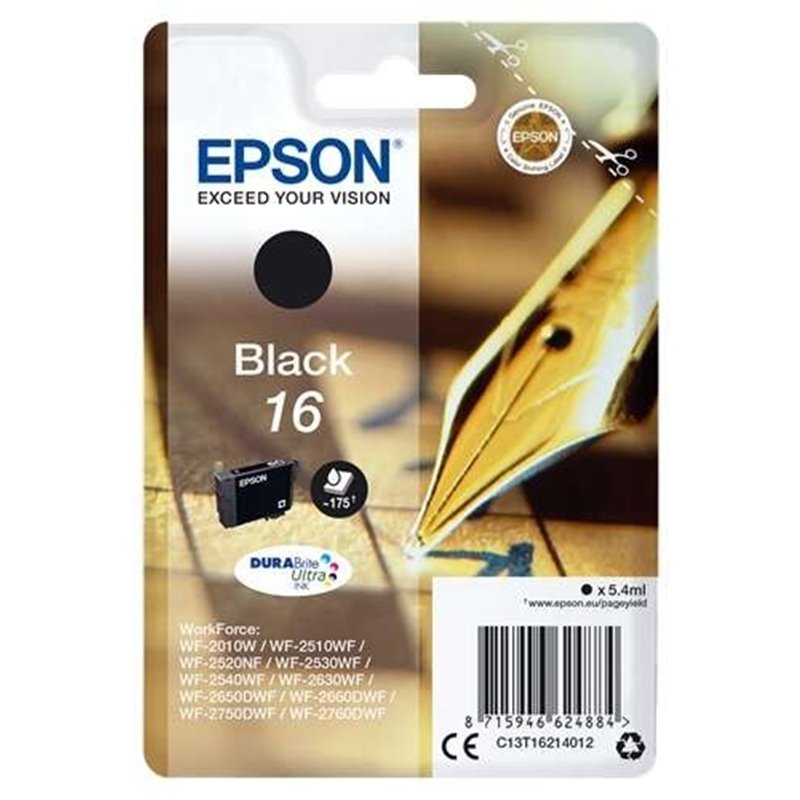 TINTA EPSON C13T162140 T1621 BLACK 16