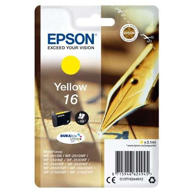 TINTA EPSON C13T16244012 T1624 YELLOW 16