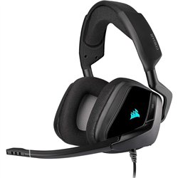 AURICULARES + MICROFONO CORSAIR VOID USB ELITE GAMING HEADSET RGB 7.1 BLACK