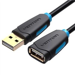 CABLE ALARGADOR USB-A 2.0A VENTION TIPO USB-A/M - USB-A/H 1M BLACK