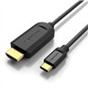 CABLE CONVERSOR HDMI 1.4 4K VENTION USB-C/M - HDMI/M 2M BLACK