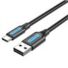 CABLE VENTION USB-A - USB-C 3A 480MBPS 60W 0.5M BLACK