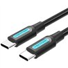 CABLE USB-C VENTION TIPO USB-C/M - USB-C/M 3A PD60W 0.5M BLACK