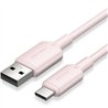 CABLE VENTION USB-A - USB-C 3A 60W 2M TRENZADO ROSE