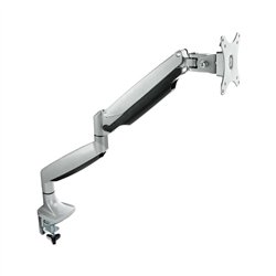 SOPORTE DE MESA TV MONITOR TOOQ GIRATORIO INCLINABLE 13-32 1 BRAZO SILVER