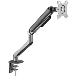 SOPORTE DE MESA TV MONITOR TOOQ ERGONOMICO ASISTIDO 17-32 BLACK/SILVER