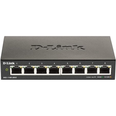 SWITCH D-LINK GIGABIT 8 PUERTOS + POE DGS-1100-08P