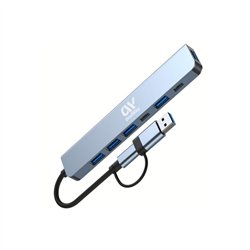 DOCK HUB ONEWAY USB-C/USB 3.0 7 EN 1 USB 3.0/USB 2.0 SILVER