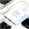 DOCK HUB ONEWAY USB-C 3 EN 1 HDMI 4K/USB 3.0/USB-C SILVER