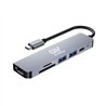 DOCK HUB ONEWAY USB-C 6 EN 1 HDMI 4K/2 USB 3.0/USB-C/SD+MICRO SD GREY