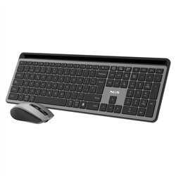 TECLADO + RATON NGS ECLIPSE SLIM SILENT WIRELESS BT MULTI RECARGABLE GREY
