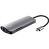 HUB TRUST DALYX USB-C 7 EN 1 HDMI USB-C USB MICRO SD RJ45 SILVER