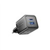 CARGADOR DE PARED VENTION GAN USB-C USB-A 30W BLACK