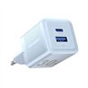 CARGADOR DE PARED VENTION GAN USB-C USB-A 30W BLUE