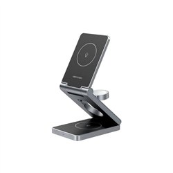 BASE CARGADOR VENTION SMARTPHONE/APPLE WATCH/AURICULARES WIRELESS BLACK