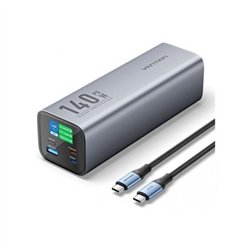 POWERBANK VENTION 27000MAH 2XUSB-A + 2XUSB-C LED DISPLAY 140W GREY