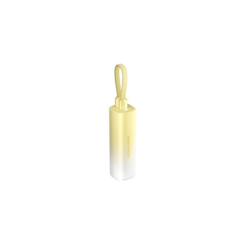 POWERBANK VENTION 5000MAH USB-C + LIGHTNING 20W YELLOW