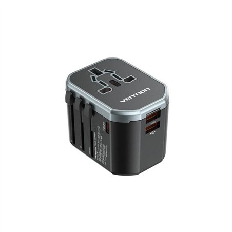 CARGADOR DE PARED VENTION UNIVERSAL USB-C 2XUSB-A 20W