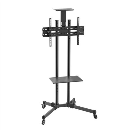 SOPORTE TV MONITOR AISENS SUELO CON RUEDAS 37-70 50KG BLACK
