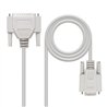 CABLE SERIE NULL MODEM DB9/H-DB25/M 1.8M NANOCABLE