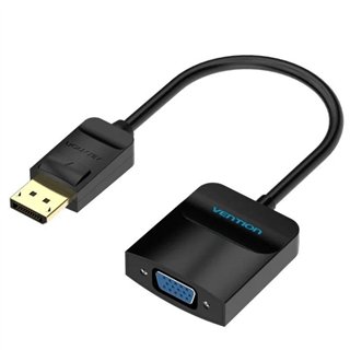 CABLE CONVERSOR VENTION DISPLAYPORT/M - VGA/H 15CM BLACK