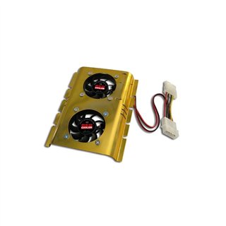 VENTILADOR DOBLE CON DISIPADOR PARA DISCO DURO 3.5''