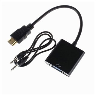 CABLE CONVERSOR ONEWAY HDMI A SVGA + AUDIO 3.5MM BLACK
