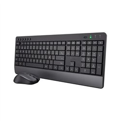 TECLADO + RATON TRUST TREZO WIRELESS BLACK ECO