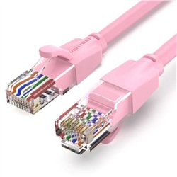CABLE DE RED CAT.6 UTP 1M VENTION ROSE