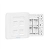 ROSETA DE PARED VENTION RJ45 CAT.6 UTP 4 TOMAS WHITE