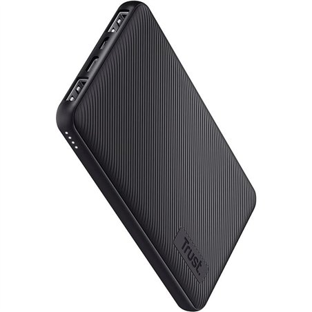 POWERBANK TRUST PRIMO SLIM 10000MAH 2A USB + USB-C + MICRO-USB ECO BLACK