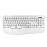 TECLADO PHOENIX K201 ERGONOMICO WIRELESS WHITE
