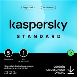 ANTIVIRUS KASPERSKY STANDARD 1YEAR 5L PC/MAC/ANDROID/IOS L.ELECTRONICA