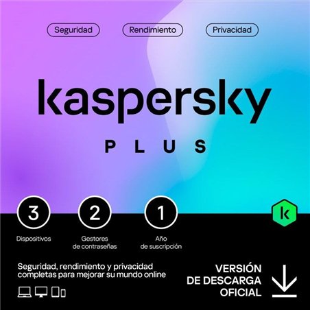ANTIVIRUS KASPERSKY PLUS 1YEAR 3L PC/MAC/ANDROID/IOS
