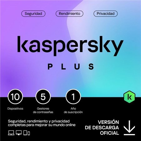 ANTIVIRUS KASPERSKY PLUS 1YEAR 10L PC/MAC/ANDROID/IOS