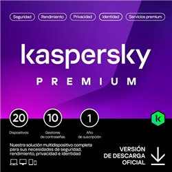 ANTIVIRUS KASPERSKY PREMIUM 1YEAR 20L PC/MAC/ANDROID/IOS L.ELECTRONICA
