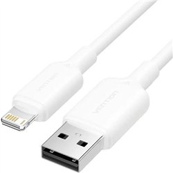 CABLE VENTION USB-A 2.0 - LIGHTNING 2.4A 1M WHITE