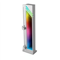 SOPORTE MARS GAMING PARA TARJETA DE VIDEO MAGNETICO RGB SILVER