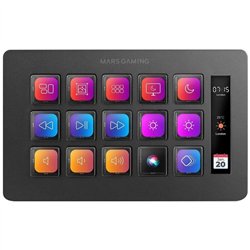 STREAM DECK MARS GAMING 15 TECLAS PERSONALIZABLES PANTALLA LCD BLACK