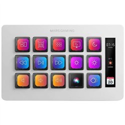 STREAM DECK MARS GAMING 15 TECLAS PERSONALIZABLES PANTALLA LCD WHITE