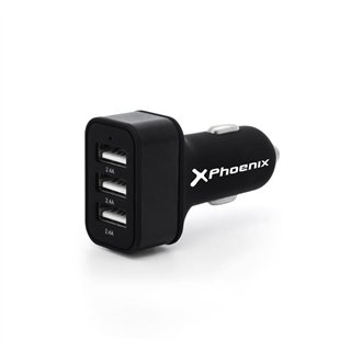 CARGADOR COCHE SMARTPHONE PHOENIX 5V 3x USB 7.2A