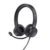 AURICULARES + MICROFONO TRUST AYDA HEADSET PC USB BLACK