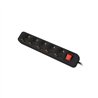REGLETA LANBERG 5 SCHUKOS CON PROTECCION 3M BLACK