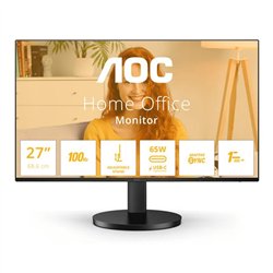 MONITOR AOC 27 100HZ QHD 2K MULTIMEDIA ERGO USB-C HDMI BLACK