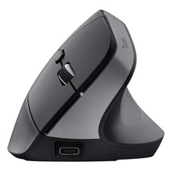 RATON TRUST BAYO+ ERGONOMICO 2400 DPI WIRELESS BLACK