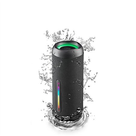 ALTAVOCES NGS ROLLER FURIA 2 RGB PORTATIL WATERPROOF IPX7/BT/USB/AUX BLACK