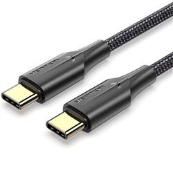 CABLE USB 2.0 VENTION TIPO USB-C/M-C/M LED 480MBPS 3A 0.5M BLACK